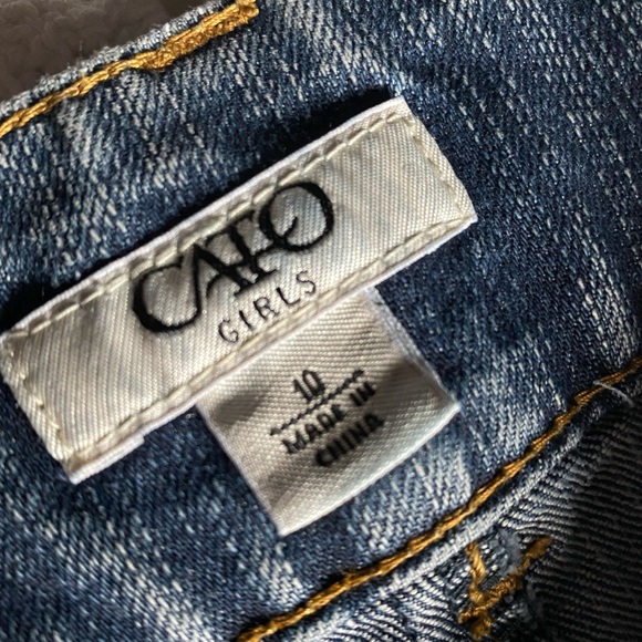 CATO GIRLS DISTRESSED JEAN SKIRT WITH SLIT  10 - Picture 6 of 6